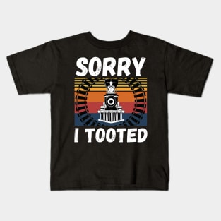 Sorry I Tooted Funny Train Kids T-Shirt